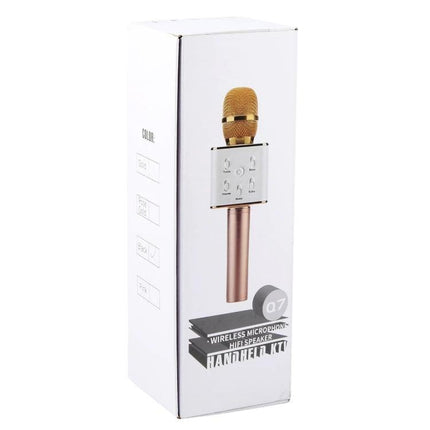SDRD Microphone for Everyday Karaoke and Home Recording - rose gold wireless handheld karaoke mic in retail box