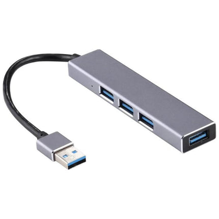 Aluminum Alloy USB 3.0 Hub with Four Ports and LED Indicator slim aluminum hub with four USB 3.0 ports and LED status light
