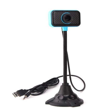 Webcam with Built-in Microphone for Desktop and Laptop Use on adjustable stand with USB 2.0 plug for video calls and online meetings
