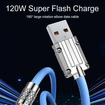 Mech Series USB-C Cable for Everyday Device Charging - durable 120W USB-C cable with 180° swivel elbow for comfortable phone and tablet use