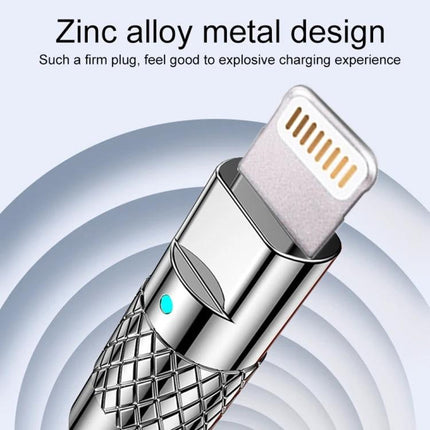 Mech Series Cable for Everyday Device Charging at Home — zinc alloy metal Lightning connector with smart chip, durable braided cable for reliable home charging