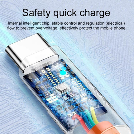 Durable USB-C Charging Cable for Everyday Device Connections showing exposed circuit chip and wiring for safety quick charge