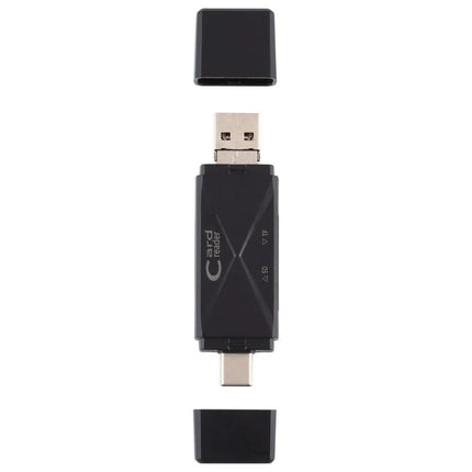 Versatile Card Reader for Everyday Data Transfer on the Go - compact multiport USB-A and USB-C SD card reader for travel and work