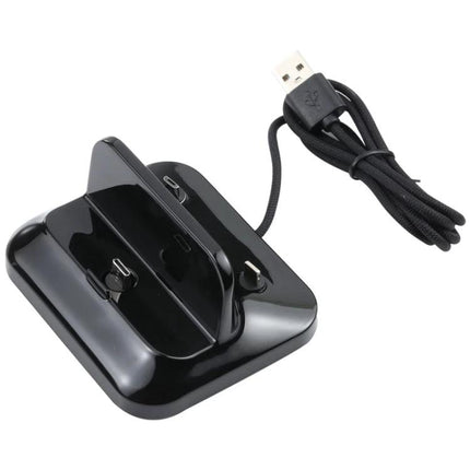 Versatile Magnetic Base for Charging Devices at Home Daily - black 3-connector magnetic charging dock for phone, tablet, earbuds, USB cable included