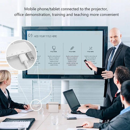Compact Adapter for Daily Device Links and Media Sharing connecting phone to hotel or conference projector for HDMI display and file transfer