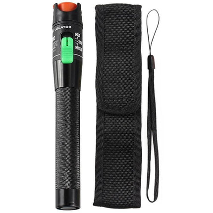 Visual Fault Locator Red Light Pen for Fiber Optic Testing - aluminum alloy pen with case and wrist strap for fiber tracing and fault detection