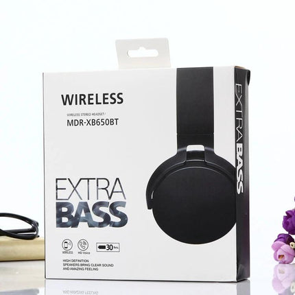 Folding Bluetooth Headphones For Commuting And Home Use wireless MDR-XB650BT folding headset with extra bass in box