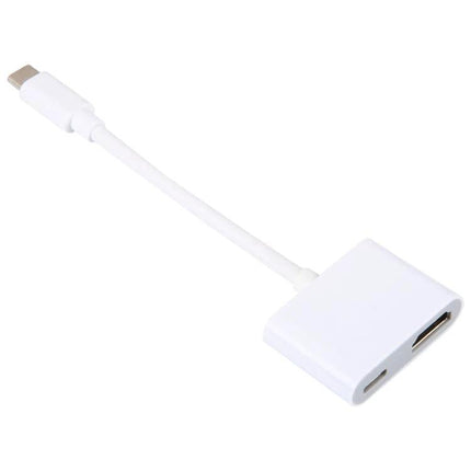 Connect your phone to TV for everyday video sharing sessions - white Type-C to HDMI adapter for streaming and photo sharing