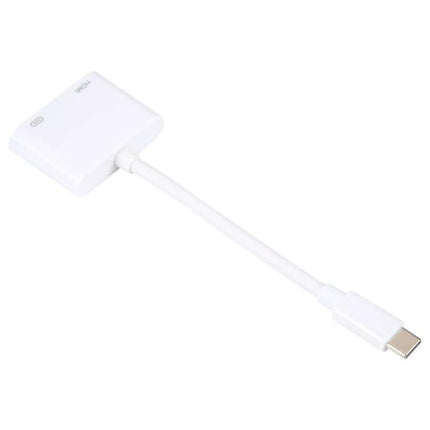 Connect your phone to TV for everyday video sharing sessions - white Type-C to HDMI adapter for streaming movies and photo slideshows