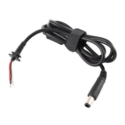DC Male Power Cable for Dell Laptops, 7.4 x 5.0mm Connector – black replacement cable with DC male plug and bare wire ends for Dell power supply