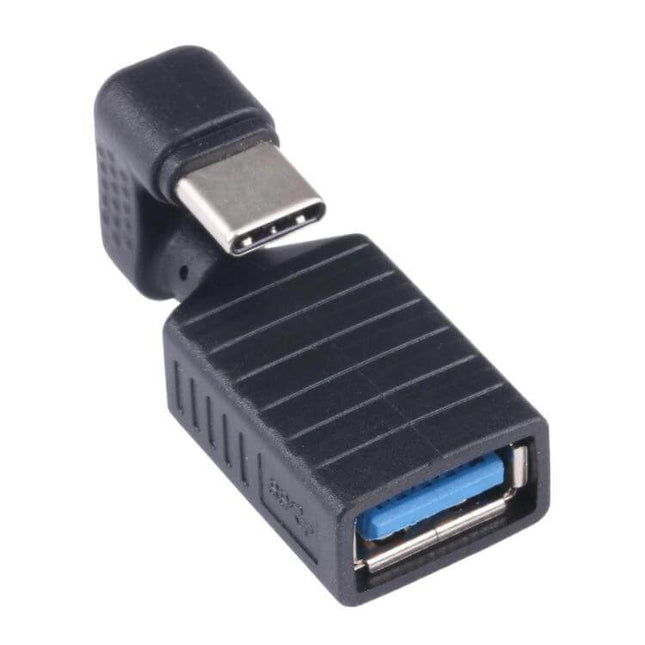 USB-C OTG Adapter for Connecting Drives to Phones - compact right-angle Type-C to USB-A OTG adapter for file transfer and peripherals
