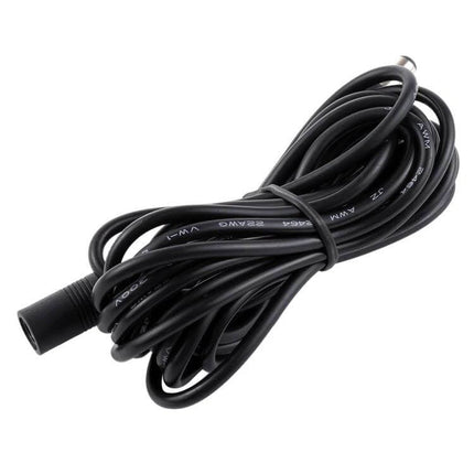 2 Meter DC Power Extension Cable for Laptops with 5.5mm x 2.1mm Connector black TPE cable coiled for extending laptop power reach
