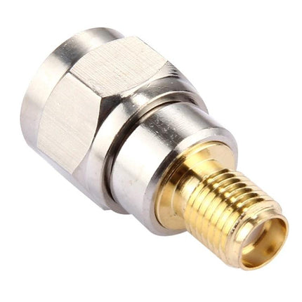 F Male to SMA Female Connector for Cable and Antenna Links steel adapter with gold-plated SMA pin for coaxial antenna connections