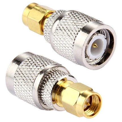 Pack of 2 TNC Male to SMA Male Connectors for Antenna Links - gold-plated adapter pair for Wi-Fi, ham radio, IoT antenna connections