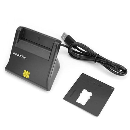 Rocketek Smart Card Reader for Online Banking Security USB desktop and mobile smart card reader with cable and SIM adapter