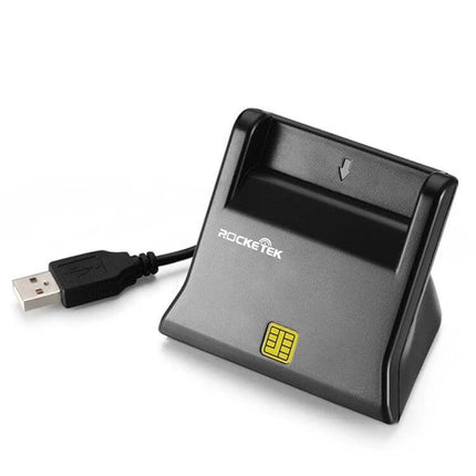 Rocketek Smart Card Reader for Online Banking Security USB desktop smart card reader for secure transactions and digital signatures