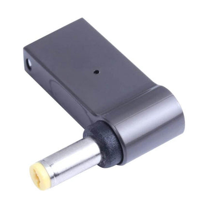 100W USB-C Female to DC Adapter for Acer Laptop Charging - compact black right-angle DC plug for mobile USB-C power