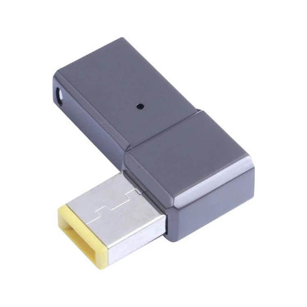 100W USB-C to Big Square Charging Adapter for Lenovo Computers black compact 90-degree adapter shown on white background