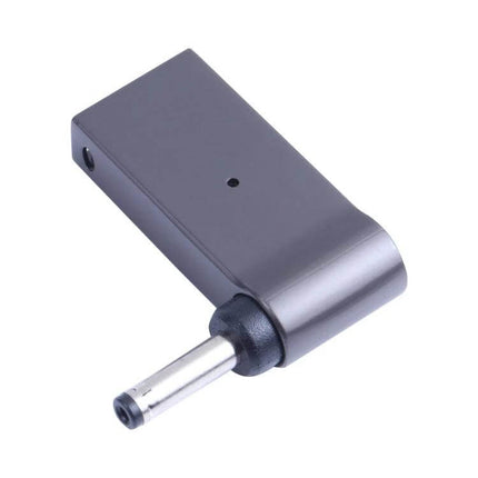 Compact USB-C to DC Adapter for Laptop Charging — compact gray DC barrel plug adapter for laptops, travel-friendly USB-C to DC converter