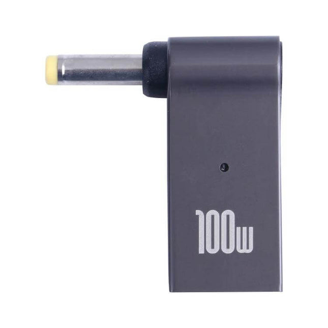 Compact USB-C to DC Adapter for Lenovo Laptop Charging – compact 100W right-angle DC tip for on-the-go Lenovo laptop charging