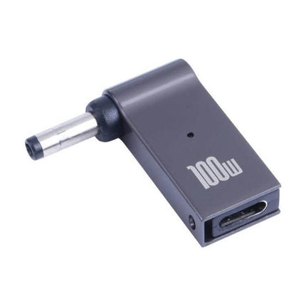 100W USB-C to DC Charging Adapter for Lenovo Laptops — USB-C female to DC 4.0x1.7mm male adapter, supports up to 100W power delivery