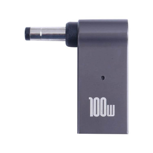 100W USB-C to DC Charging Adapter for Lenovo Laptops - USB-C female to DC 4.0x1.7mm male 100W adapter in gray for Lenovo charging