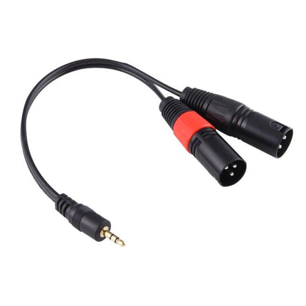 Adapter Cable for Linking Devices to Audio Mixers in Daily Use – 3.5mm to dual 3-pin XLR adapter cable for laptop, smartphone to mixer connections