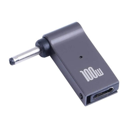 USB-C Female to DC Adapter for Laptop Charging Needs - gray 100W USB-C female to DC barrel plug adapter