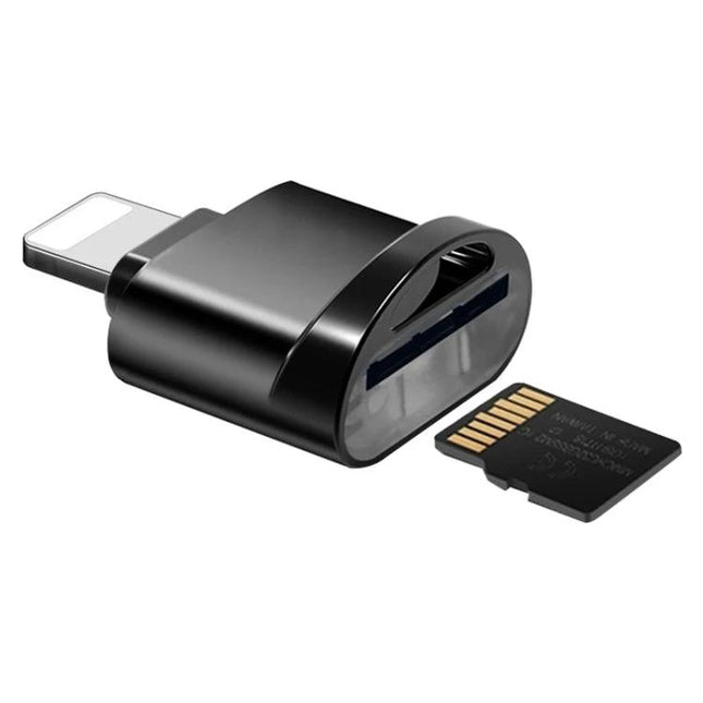 Handy Adapter for Mobile Device Storage on the Go — 8 Pin TF card plug-and-play adapter for expanding phone storage on travel and daily commutes