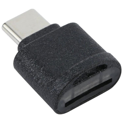 Compact USB-C Adapter for Daily TF Card Access on Devices - close-up black plug-and-play TF card reader