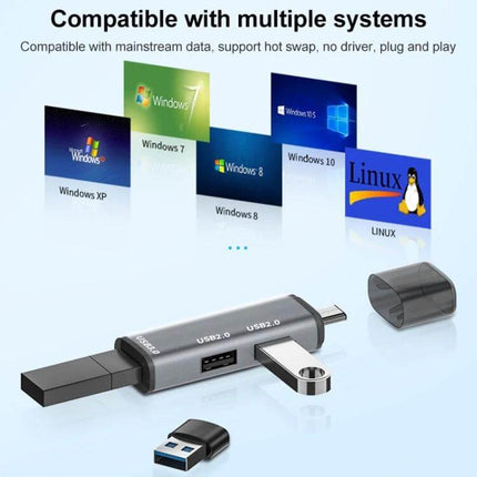 3-in-1 USB-C Hub Docking Station for Device Connections compact travel hub with three ports for USB drives and peripherals