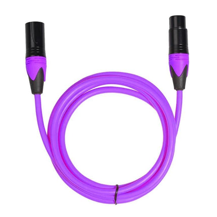 XRL Cable for Connecting Audio Devices in Daily Use - purple XLR microphone to mixer cable for home and pro setups