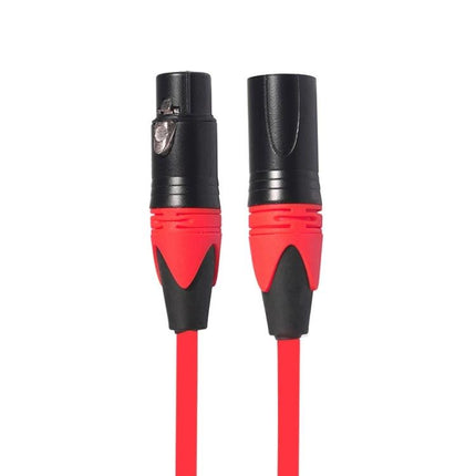 XRL Cable for Connecting Audio Devices in Daily Use - red XLR cable with male and female mic connectors for home and studio