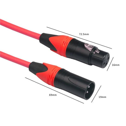 XRL Cable for Connecting Audio Devices in Daily Use - red XLR microphone cable with male and female connectors