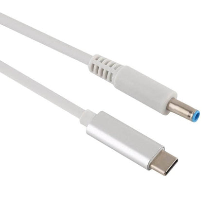 USB-C Laptop Charging Cable with 4.5mm Connector, 1.5 Meters Long – white USB-C to 4.5mm laptop power cable for desk or travel