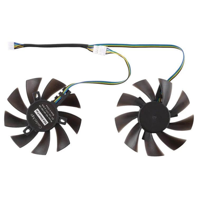 Graphics Card Cooling Fan for Zotac GTX 1070 and 1060 Series replacement dual-fan assembly with wiring for GPU cooling