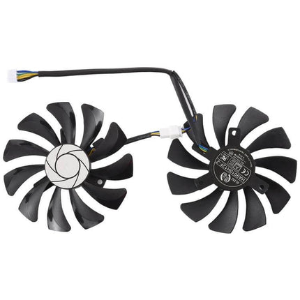 Cooling Fan for MSI GeForce GTX 1050 and 1060 Graphics Cards, 85mm replacement dual blade GPU fan, 85x85x12mm compact cooling