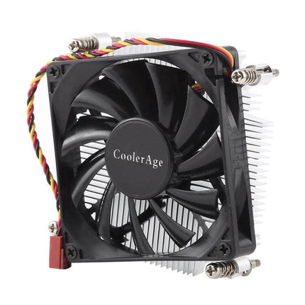 CoolAge Hydraulic Bearing CPU Cooling Fan for Intel Desktops compact quiet cooler with hydraulic bearing and heatsink