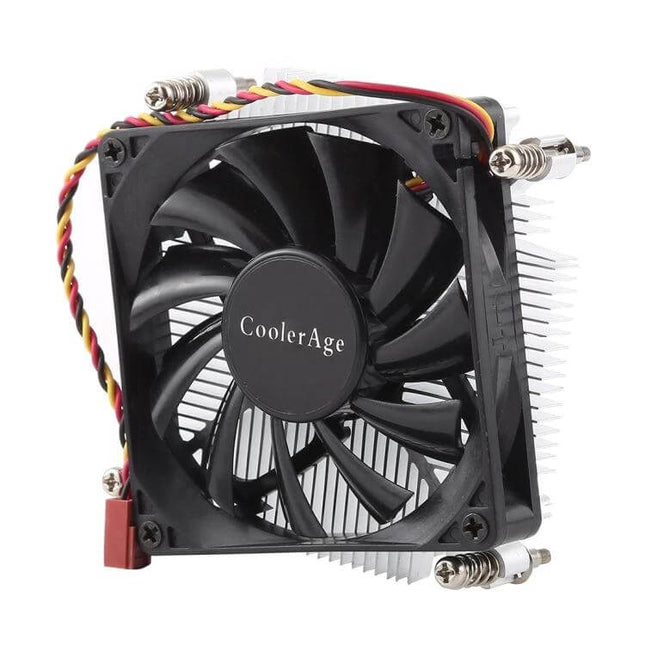 CoolAge Hydraulic Bearing CPU Cooling Fan for Intel Desktops compact quiet cooler with hydraulic bearing and heatsink