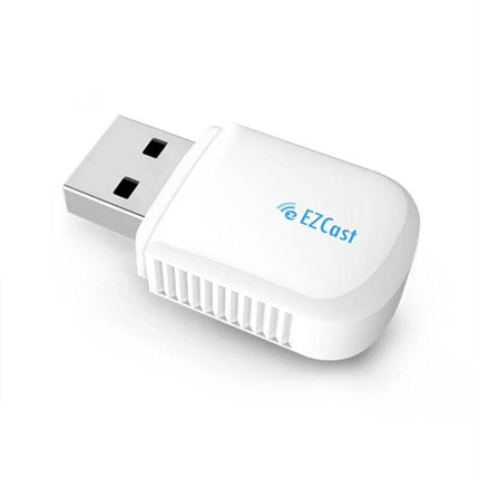 EZCast Dual Band Wireless Adapter for WiFi and Bluetooth Connectivity - white USB WiFi Bluetooth dongle for streaming and gaming