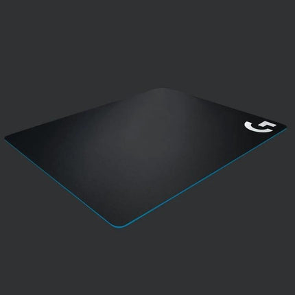 Logitech G440 Hard Gaming Mouse Pad for Everyday Use, 34 x 28 cm - black hard-surface mouse pad with blue edge and Logitech G logo