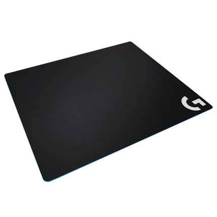 Logitech G640 Cloth Soft Gaming Mouse Pad in 46 x 40 cm Size – black cloth pad with white G logo, moderate-friction surface for precise tracking