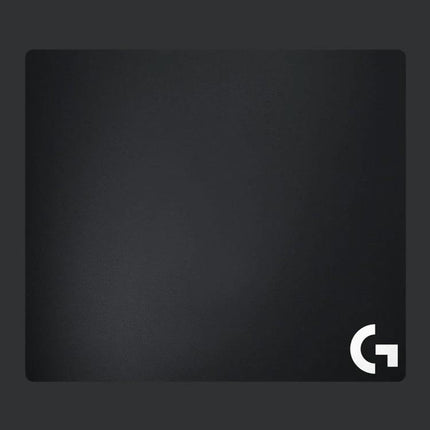 Logitech G640 Cloth Soft Gaming Mouse Pad in 46 x 40 cm Size – black cloth surface with white G logo, moderate-friction gaming mouse pad