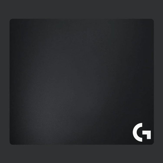 Logitech G640 Cloth Soft Gaming Mouse Pad in 46 x 40 cm Size – black cloth surface with white G logo, moderate-friction gaming mouse pad