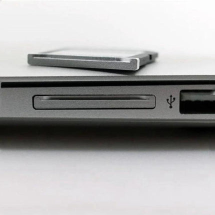 BASEQI Hidden Aluminum SD Card Case for Lenovo YOGA 900 Laptops discreet aluminum card slot on laptop side, supports Micro SD/TF up to 512GB