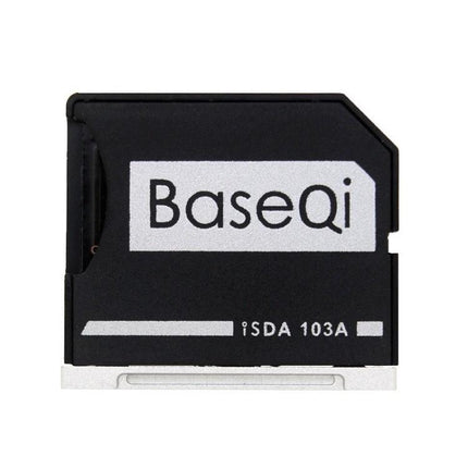 BASEQI Hidden SD Card Case for MacBook Air 13.3 Inch - black Micro SD/TF card adapter for discreet side storage expansion
