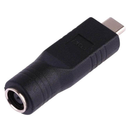 Practical USB-C to 7.9mm Female Adapter for Device Connections - black Type-C to 7.9x5.5mm female power/charge adapter