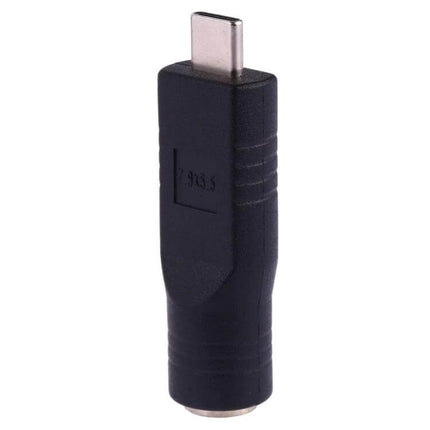 Practical USB-C to 7.9mm Female Adapter for Device Connections - black USB-C to 7.9 x 5.5mm female power/data converter