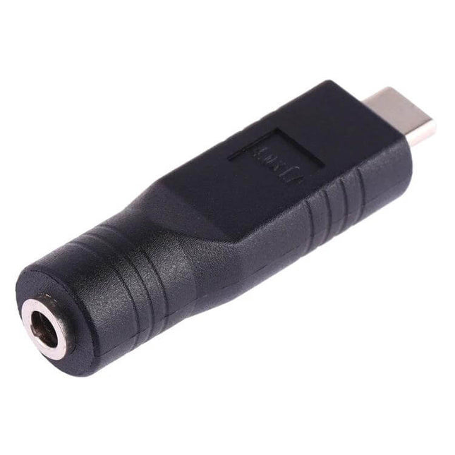 USB-C Male to 4.0 x 1.7mm Female Adapter Connector - black compact travel adapter for converting USB-C chargers to 4.0 x 1.7mm laptop power