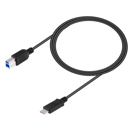 USB-C Cable for Everyday Home and Work Device Links - black aluminum USB-C charging and data transfer cable for laptop and smartphone